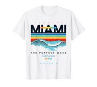 Camisetas novedosas de Miami Beach, I Love Miami Florida, Miami Camiseta gráfica económica, Hombre, Blanco, L