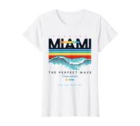 Camisetas novedosas de Miami Beach, I Love Miami Florida, Miami Camiseta gráfica económica, Mujer, Blanco, XL
