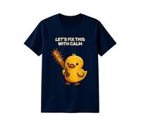 Camisetas Orgánicas Unisex Fix it with Calm 599A Color Navy Talla M
