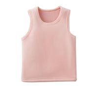 Camisetas para Chica Madura Girl's Autumn and Winter Solid Color Warmth Padded Chaleco Niñas Tops Manga Larga, rosa, 7-8 Años