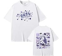 Camisetas para Hombre Camisetas De Gran Tamaño A La Moda para Mujer Camisetas De Manga Corta Estampadas Olivia Rodrigo Guts Camisetas Informales De Verano Unisex-Black||XS