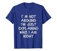 Camisetas para hombre con texto en alemán "Ich strete Nicht,ich erklärre nur,Warum RechtHabe T-Shirt, azul, XL