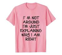 Camisetas para hombre con texto en alemán "Ich strete Nicht,ich erklärre nur,Warum RechtHabe T-Shirt, Rosa., M
