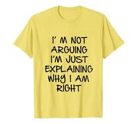 Camisetas para hombre con texto en alemán "Ich strete Nicht,ich erklärre nur,Warum RechtHabe T-Shirt, amarillo, M