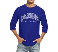 Camisetas para hombre cuello redondo monocolor manga 3/4 camiseta básica camiseta hombres camiseta tres cuartos camiseta abuela camiseta papá tops camiseta grande camiseta para correr Carnaval Costume