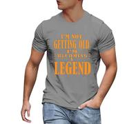 Camisetas para hombre de ajuste holgado I'm Not Getting Old I'm Becoming A Legend, camiseta de verano de manga corta con estampado de letras divertidas para hombre, camisetas casuales para hombre 2026