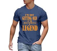 Camisetas para hombre de ajuste holgado I'm Not Getting Old I'm Becoming A Legend, camiseta de verano de manga corta con estampado de letras divertidas para hombre, camisetas casuales para hombre 2026