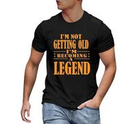 Camisetas para hombre de ajuste holgado I'm Not Getting Old I'm Becoming A Legend, camiseta de verano de manga corta con estampado de letras divertidas para hombre, camisetas casuales para hombre 2026