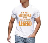 Camisetas para hombre de ajuste holgado I'm Not Getting Old I'm Becoming A Legend, camiseta de verano de manga corta con estampado de letras divertidas para hombre, camisetas casuales para hombre 2026