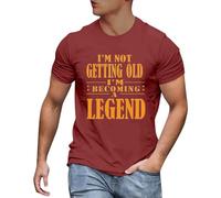 Camisetas para hombre de ajuste holgado I'm Not Getting Old I'm Becoming A Legend, camiseta de verano de manga corta con estampado de letras divertidas para hombre, camisetas casuales para hombre 2026