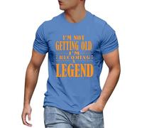 Camisetas para hombre de ajuste holgado I'm Not Getting Old I'm Becoming A Legend, camiseta de verano de manga corta con estampado de letras divertidas para hombre, camisetas casuales para hombre 2026