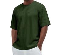 Camisetas para hombre del Reino Unido, lisas, transpirables, de manga corta, respetuosas con la piel, cuello redondo, texturizadas, para verano, absorben la humedad, ropa atlética, versátil, vertical