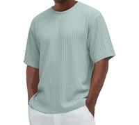 Camisetas para hombre del Reino Unido, lisas, transpirables, de manga corta, respetuosas con la piel, cuello redondo, texturizadas, para verano, absorben la humedad, ropa atlética, versátil, vertical