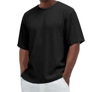 Camisetas para hombre del Reino Unido, lisas, transpirables, de manga corta, respetuosas con la piel, cuello redondo, texturizadas, para verano, absorben la humedad, ropa atlética, versátil, vertical