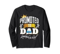 Camisetas para Hombre Promoted To Dad, Super Dad, Fresh New Dad Manga Larga