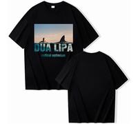 Camisetas Para Hombres Y Mujeres, Camisetas Retro De Dua Lipa, Camisa De Manga Corta Con Cuello Redondo, Regalo De Seguidor De Cantante De Hip Hop, Camiseta De Calle De Gran Tamaño XS-3XL-Black||XS