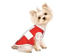 Camisetas para mascotas con la bandera suiza para perros, ropa suave y transpirable, fácil de poner y quitar, adecuada para mascotas pequeñas