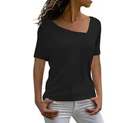 Camisetas para Mujer, Camiseta Manga Larga Mujer Elegante, Blusas de Fiesta, Camisetas Algodon Mujer, Blusa Mujer Manga Larga, Camisetas para Mujer, Camisa Negra Mujer, Camisetas de Manga Larga Mujer