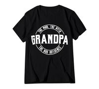 Camisetas para mujer divertida camiseta de abuelo con diseño de broma para hombres como idea de regalo con humor abuelos papás camiseta roja para mujer camisetas personalizadas de gran tamaño, Negro