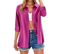 Camisetas para mujer, informales, de manga larga, estilo cotidiano, con cuello en V, detalles de punto perforado, combinan sin esfuerzo con vaqueros, pantalones deportivos, camiseta de primavera