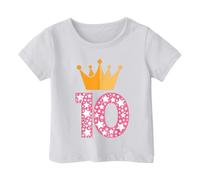 Camisetas para Niños Top Deportivo - Camiseta Divertida para niño Que Cumple 10 años y es un Jugador número 10 de 2015 (White 8-9 Years)