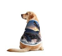 Camisetas para perros con ballenas asesinas y aves de presa para perros, ropa para perros grandes y medianos, camisas cómodas para perros, perfectas para el uso diario