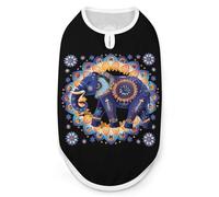 Camisetas para Perros con Estampado de Flores de Elefante y Mandalas, Ropa para Mascotas, Camiseta sin Mangas para Cachorros pequeños y Gatos