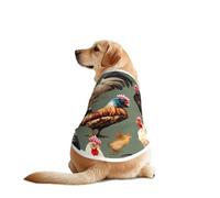 Camisetas para perros con estampado de pollo y gallo para mascotas, chaleco suave y transpirable, ligero, elástico, para perros medianos