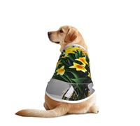 Camisetas para perros con estampado de ramo de narcisos para mascotas, chaleco suave y transpirable, ligero, elástico, para perros medianos