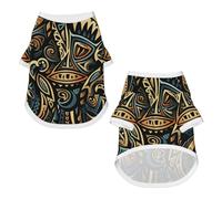 Camisetas para perros pequeños, chaleco de manga corta para mascotas, camiseta tribal abstracta para perros, camiseta para mascotas