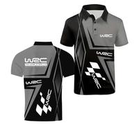 Camisetas Polo 3D Cómodas para Hombre Estilo Deportivo Transpirables con Botones Manga Corta Marca W.R.C De Rugby-HuiSe||s
