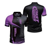 Camisetas Polo 3D De Rugby Hombre para F.u.r.io.u.s F.l.y F.a.s.t Collision Color tee Top Clothes Cómoda Streetwear Graphic T-Shirt Buttons Short Sleeve-ZiSe||m