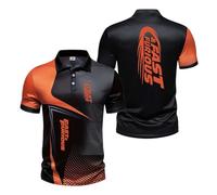 Camisetas Polo 3D De Rugby Hombre para F.u.r.io.u.s F.l.y F.a.s.t Collision Color tee Top Clothes Cómoda Streetwear Graphic T-Shirt Buttons Short Sleeve-ZongSe||l