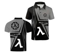 Camisetas Polo 3D Hombre Deportivas para H.a..lf-L.i.fe Camiseta Cómoda Ropa Ajustada De Manga Corta con Cuello Rugby Media-HuiSe||s