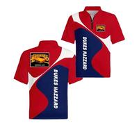 Camisetas Polo 3D Hombre para D.u.KE.s G.en.eral L.e.e Car Comfort tee Top Clothes Rugby T-Shirt Cuellod Short Sleeve Slim Fit Athletic Shirts-HongLanSe||m