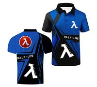 Camisetas Polo 3D Hombre Ropa De Gimnasio para H.a..lf-L.i.fe Transpirables con Cuello Cómodas Manga Corta Botones Patchwork-SLanSe||x_l