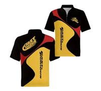 Camisetas Polo 3D Hombre Suaves Tenis F.u.r.io.u.s F.l.y F.a.s.t Camiseta Elástica De Manga Corta para Gimnasio con Cremallera Cuello-HeiHuangSe||x_l