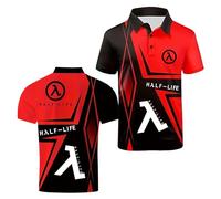 Camisetas Polo 3D para Hombre Camiseta Entrenamiento H.a..lf-L.i.fe Estampada De Manga Corta Ropa Que Absorbe La Humedad Camisetas Deportivas Patchwork-HongSe||XX_l