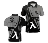 Camisetas Polo 3D para Hombre Camiseta Entrenamiento H.a..lf-L.i.fe Estampada De Manga Corta Ropa Que Absorbe La Humedad Camisetas Deportivas Patchwork-HuiSe||XX_l