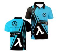 Camisetas Polo 3D para Hombre Camiseta Entrenamiento H.a..lf-L.i.fe Estampada De Manga Corta Ropa Que Absorbe La Humedad Camisetas Deportivas Patchwork-QLanSe||XX_l