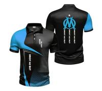 Camisetas Polo 3D para Hombre De D.R.OI.T AU B.UT Rugby tee Top Clothes Soft Short Sleeve Graphic Collision Color Half Buttons T-Shirt-LanSe||XX_l