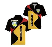 Camisetas Polo 3D para Hombre De Tenis H-.u.s-.a.b.e.r.g Camiseta Manga Corta con Cuello Suave Informal Ropa Deportiva Media Costuras-HeiHuangSe||m