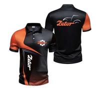 Camisetas Polo 3D para Hombre Estilo Rugby Corta Z.e.to.r. Transpirables Que Absorben La Humedad Diseño De Colores Vibrantes Manga Ropa Deportiva Suave-ZongSe||l