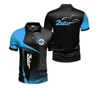 Camisetas Polo 3D para Hombre Estilo Rugby Corta Z.e.to.r. Transpirables Que Absorben La Humedad Diseño De Colores Vibrantes Manga Ropa Deportiva Suave-LanSe||l