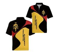 Camisetas Polo 3D para Hombre Gimnasio F.u.ll.me.t.al Al.ch.e.mi.st Secado Rápido Manga Corta Golf Camisetas Cómodas Camiseta con Cremallera Ropa De-HeiHuangSe||s