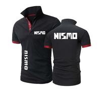 Camisetas Polo De Manga Corta Hombre Que Absorben La Humedad para N.i.s.m.o Deportivas Estampadas con Botones Rugby Cómodas Colores Contrastantes Media-HeiHongSe||4X_l