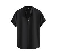 Camisetas polo de manga corta para hombre, de verano, ajuste regular, con botones, cuello con bandas, camisetas de negocios, camisa de trabajo formal, casual, cómoda, para vacaciones, playa, ocio