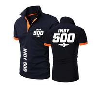 Camisetas Polo Ligeras De Manga Corta Hombre para In.di.an.Ap.OL.is 500 Camiseta Interior Suave Collision Color Cuello Cómoda Botones-SLanChengSe||s