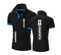 Camisetas Polo Lisas Hombre Chándal para K.e.NW.o.RT.h Graphic Stretch Media Manga Active Collision Color con Botones Corta-HeiLanSe||3X_l