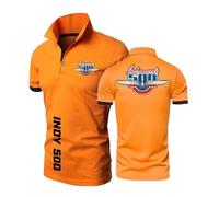 Camisetas Polo Transpirables De Manga Corta Hombre Ropa Deportiva para In.di.an.Ap.OL.is 500 Fitness Camiseta Lisa Estampada con Patchwork Y Botones Top-ChengSe||3X_l